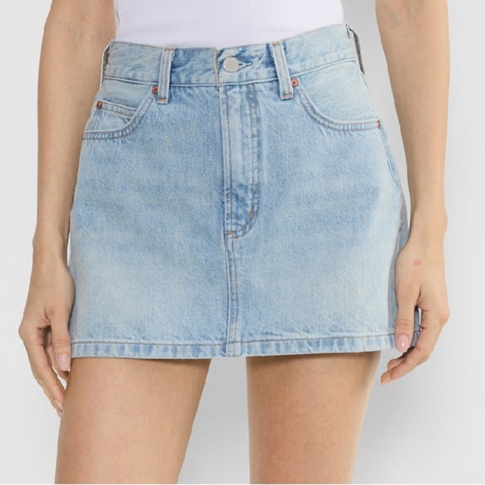Aritzia Denim Forum Light Jean Mini Skirt